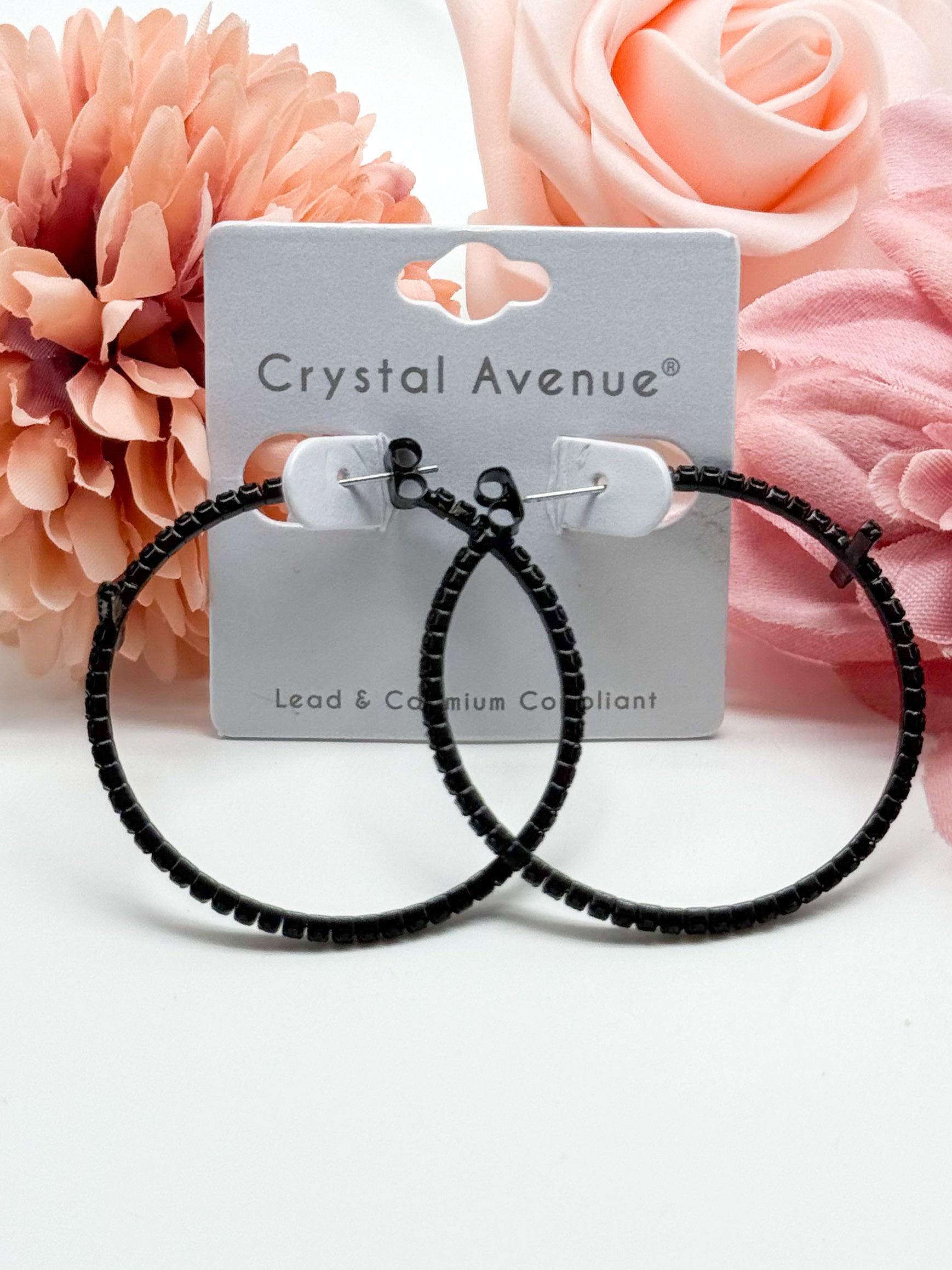 45mm Cross Memory Hoop-310 Jewelry-RM Manufacturing-Heathered Boho Boutique, Women's Fashion and Accessories in Palmetto, FL