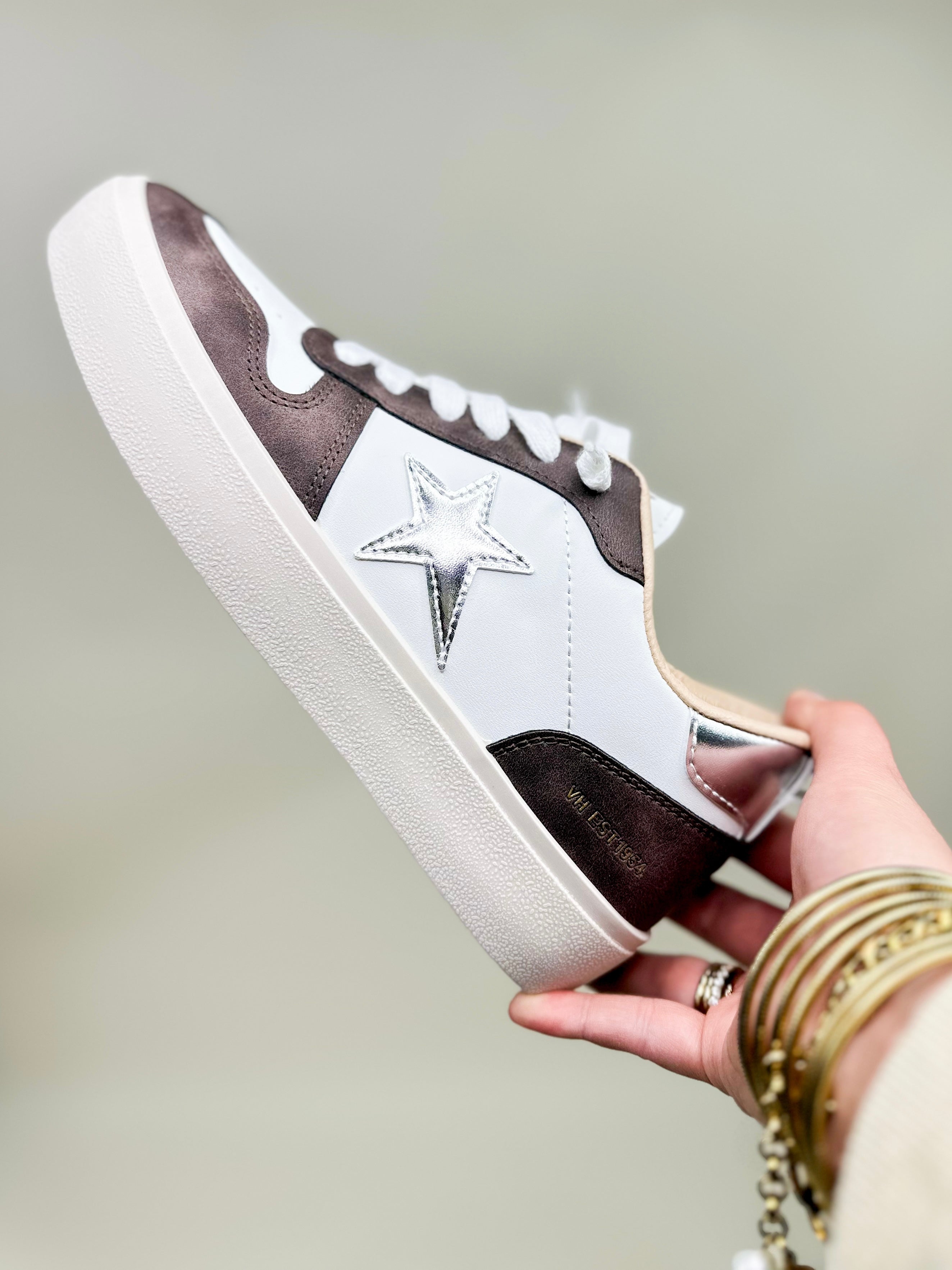 Aura Sneakers - Brown Silver-350 Shoes-Vintage Havana-Heathered Boho Boutique, Women's Fashion and Accessories in Palmetto, FL