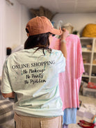 Custom Heathered Boho Babe Shopping Graphic Tee-130 Graphic Tees-Heathered Boho-Heathered Boho Boutique, Women's Fashion and Accessories in Palmetto, FL