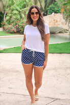 PREORDER : Navy Polka Dot Everyday Shorts-400 Takeover/Pre-Order-Jess Lea-Heathered Boho Boutique, Women's Fashion and Accessories in Palmetto, FL