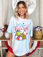 Just Here for the Fireworks Gator Graphic Tee-130 Graphic Tees-Heathered Boho-Heathered Boho Boutique, Women's Fashion and Accessories in Palmetto, FL