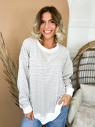 The Weekend Mood Striped Top-120 LONG SLEEVE TOPS-ZENANA-Heathered Boho Boutique, Women's Fashion and Accessories in Palmetto, FL