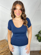 RESTOCK: Raelyn Reversible V-Neck Short Sleeve Top-110 Short Sleeve Top-YELETE-Heathered Boho Boutique, Women's Fashion and Accessories in Palmetto, FL