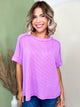 Simply Unfinished Ribbed Top-110 SHORT SLEEVE TOP-ZENANA-Heathered Boho Boutique, Women's Fashion and Accessories in Palmetto, FL