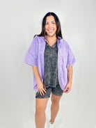 Mariposa Cardigan Hoodie - Lavender-210 Hoodies-J. Her-Heathered Boho Boutique, Women's Fashion and Accessories in Palmetto, FL