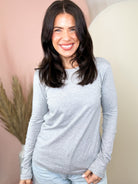 The Everyday Essential Long Sleeve Top-120 LONG SLEEVE TOPS-ZENANA-Heathered Boho Boutique, Women's Fashion and Accessories in Palmetto, FL