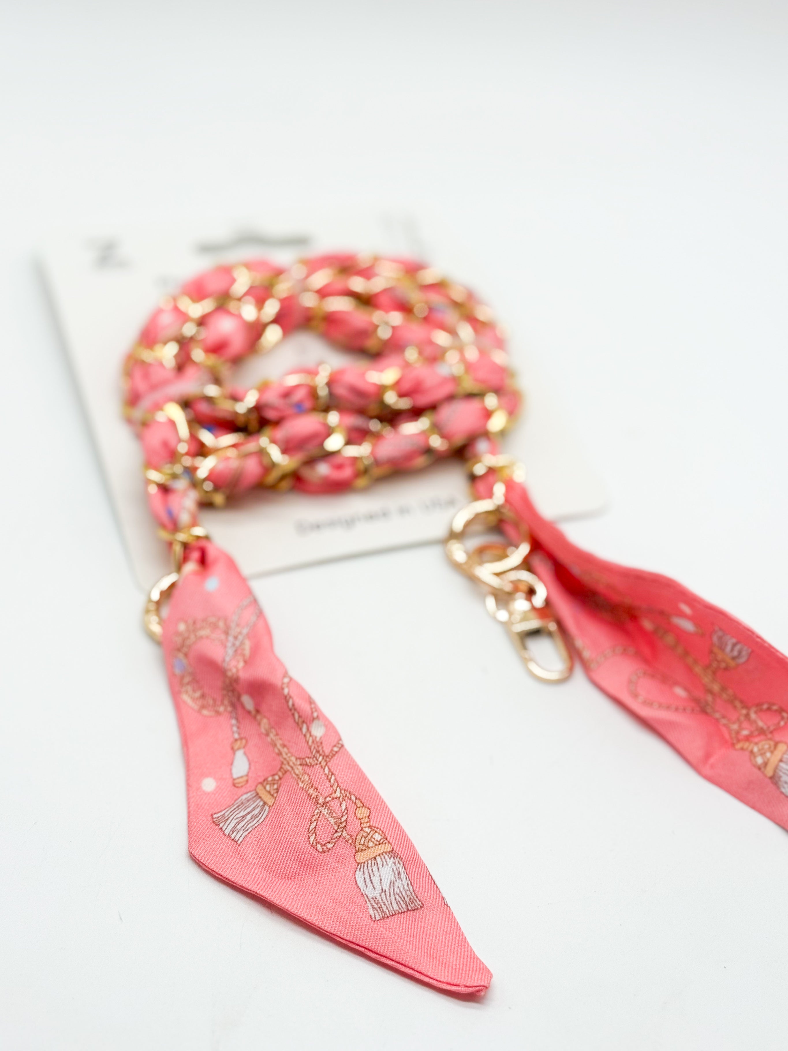 Silk Scarf Phone Holder Crossbody-340 Other Accessories-Queens Designs-Heathered Boho Boutique, Women's Fashion and Accessories in Palmetto, FL