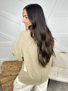 Natural Beauty Long Sleeve Top- Mushroom-120 Long Sleeve Tops-Easel-Heathered Boho Boutique, Women's Fashion and Accessories in Palmetto, FL