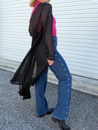 Brightening Duster Cardigan-220 Cardigans/ Kimonos-Origami Apparel-Heathered Boho Boutique, Women's Fashion and Accessories in Palmetto, FL