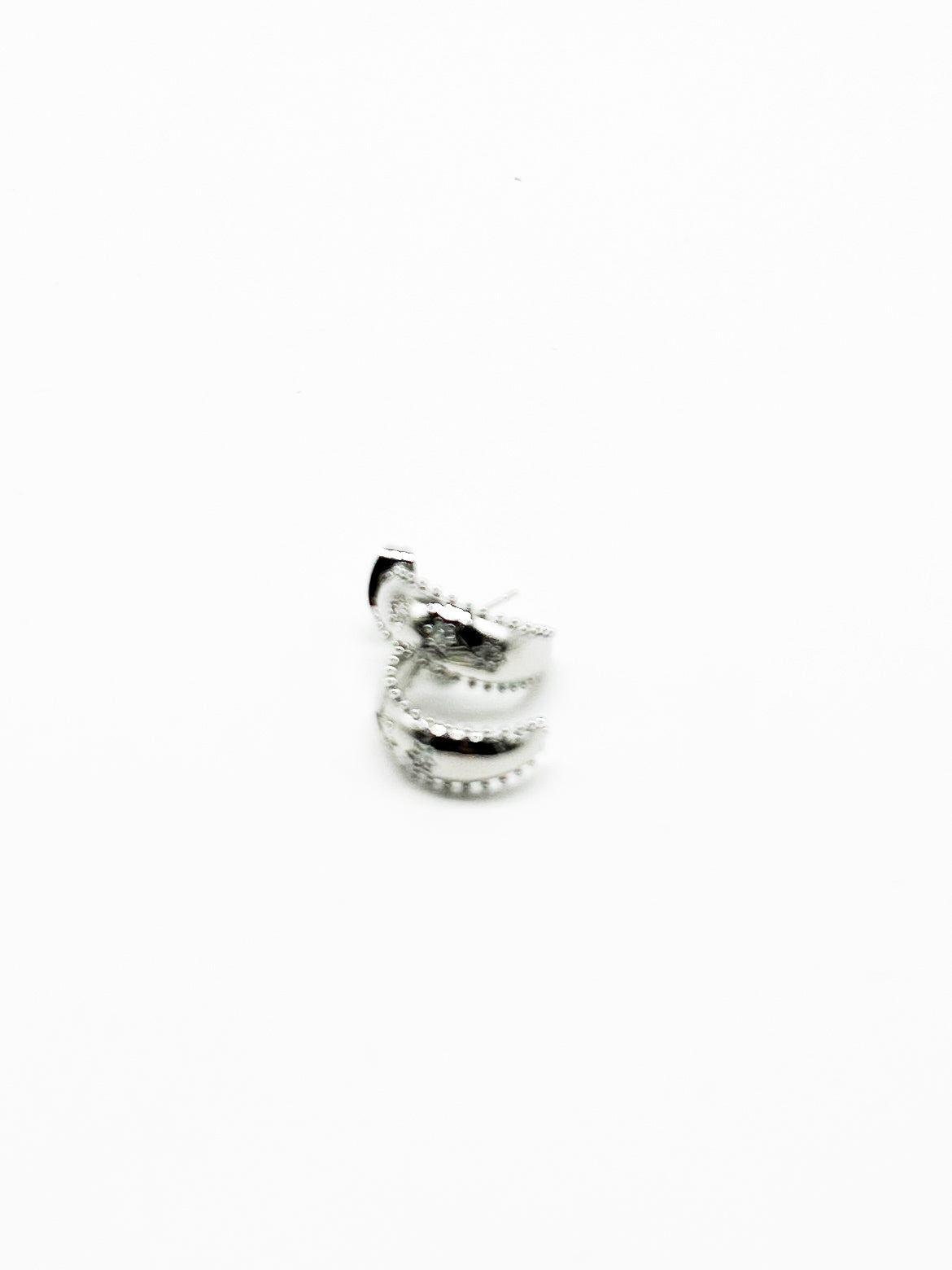 Shimmer Star Half Hoop Earring-310 Jewelry-NIHAO JEWELRY-Heathered Boho Boutique, Women's Fashion and Accessories in Palmetto, FL