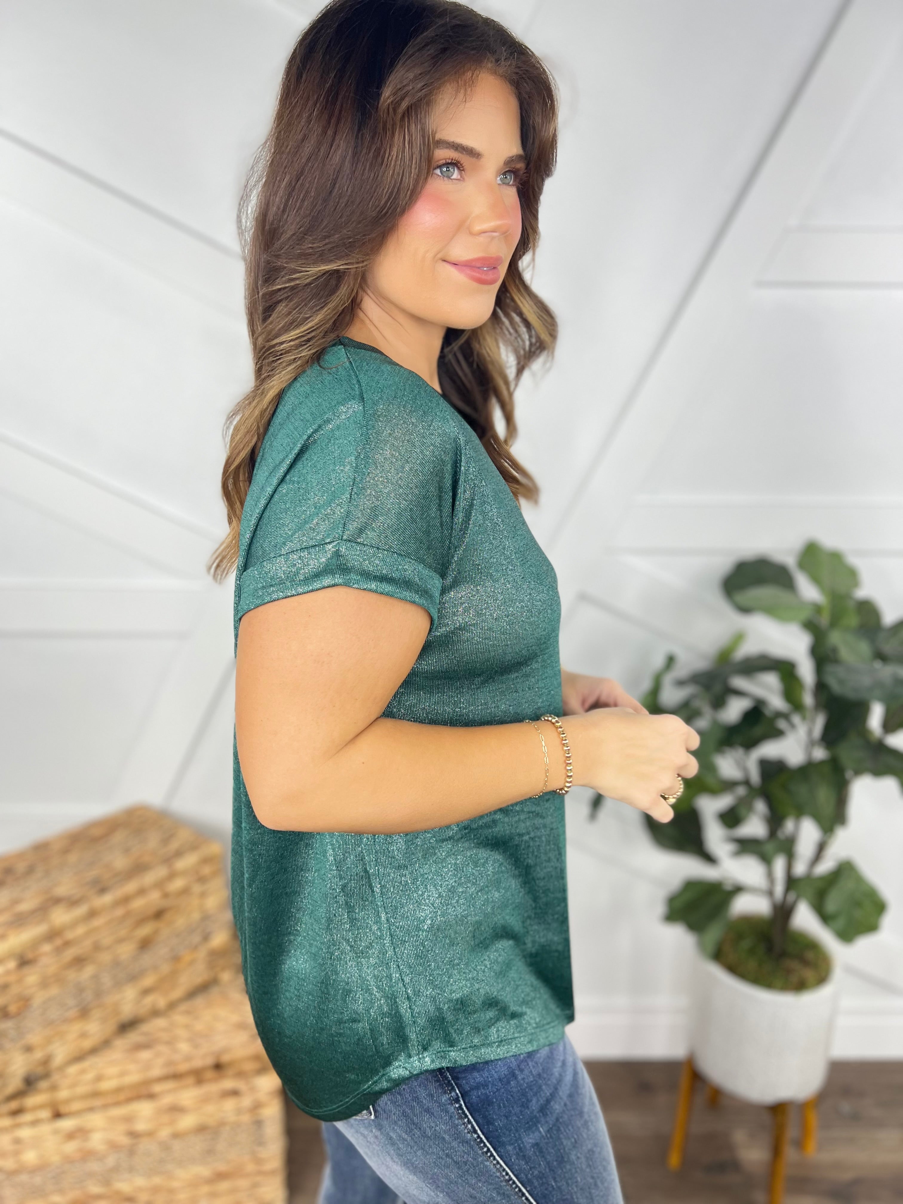 RESTOCK : Now & Again Top-110 Short Sleeve Top-Sew In Love-Heathered Boho Boutique, Women's Fashion and Accessories in Palmetto, FL