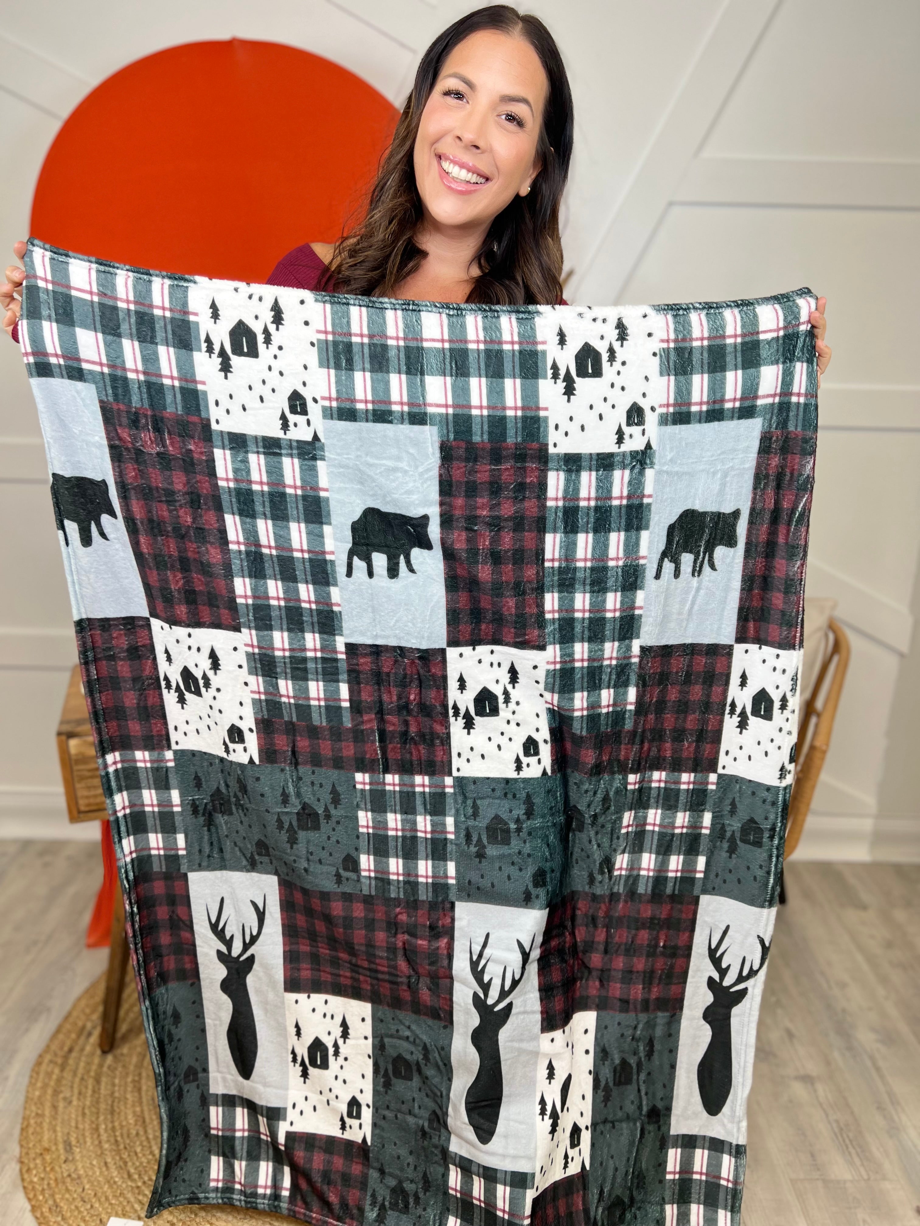 Winter Cabin Blanket-340 Other Accessories-Alibaba-Heathered Boho Boutique, Women's Fashion and Accessories in Palmetto, FL