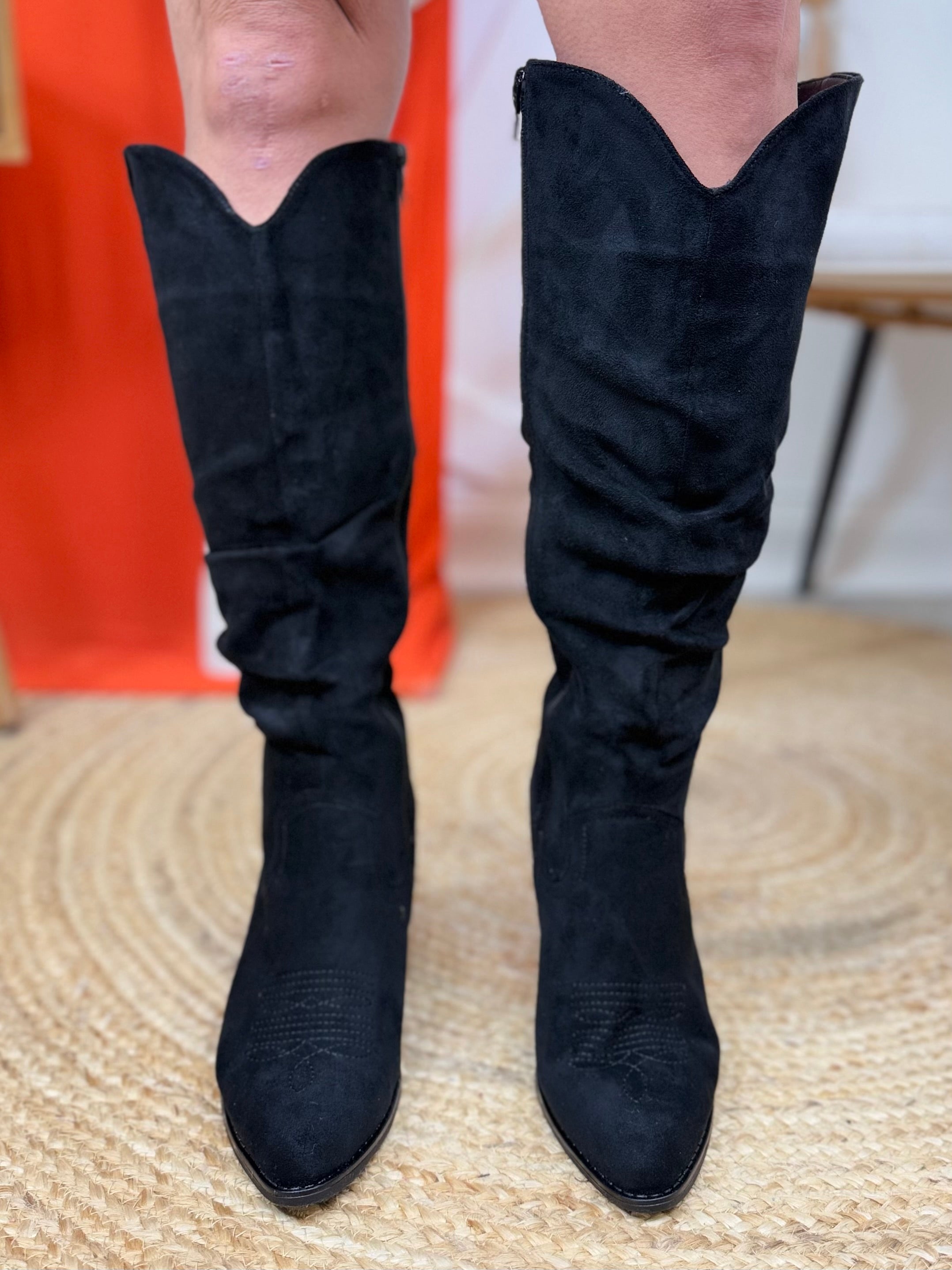 Whitney Boots - Black Suede-350 SHOES-Pierre Dumas-Heathered Boho Boutique, Women's Fashion and Accessories in Palmetto, FL