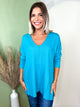The Lola Long Sleeve Top-120 LONG SLEEVE TOPS-ZENANA-Heathered Boho Boutique, Women's Fashion and Accessories in Palmetto, FL