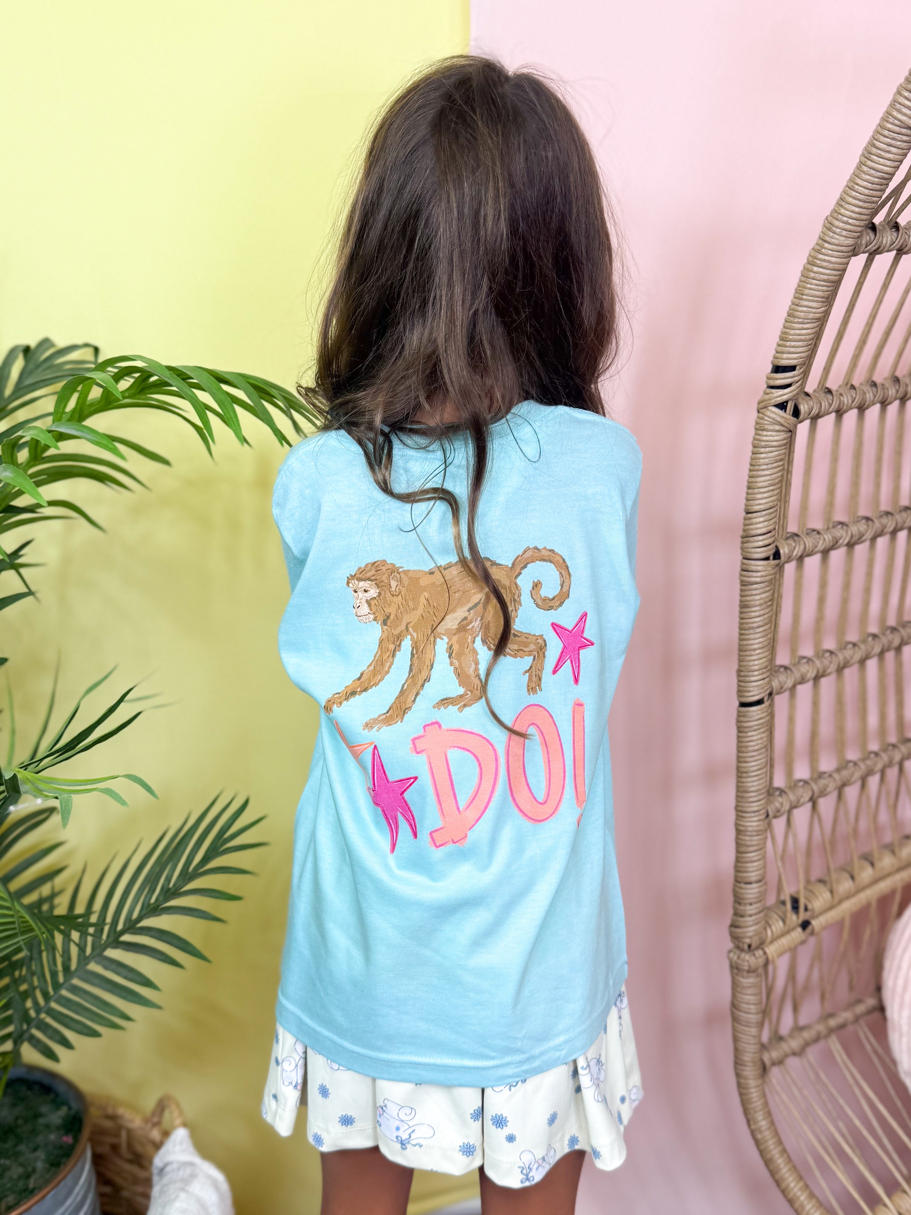 Youth - Monkey See Graphic Tee-130 Graphic Tees-Heathered Boho-Heathered Boho Boutique, Women's Fashion and Accessories in Palmetto, FL