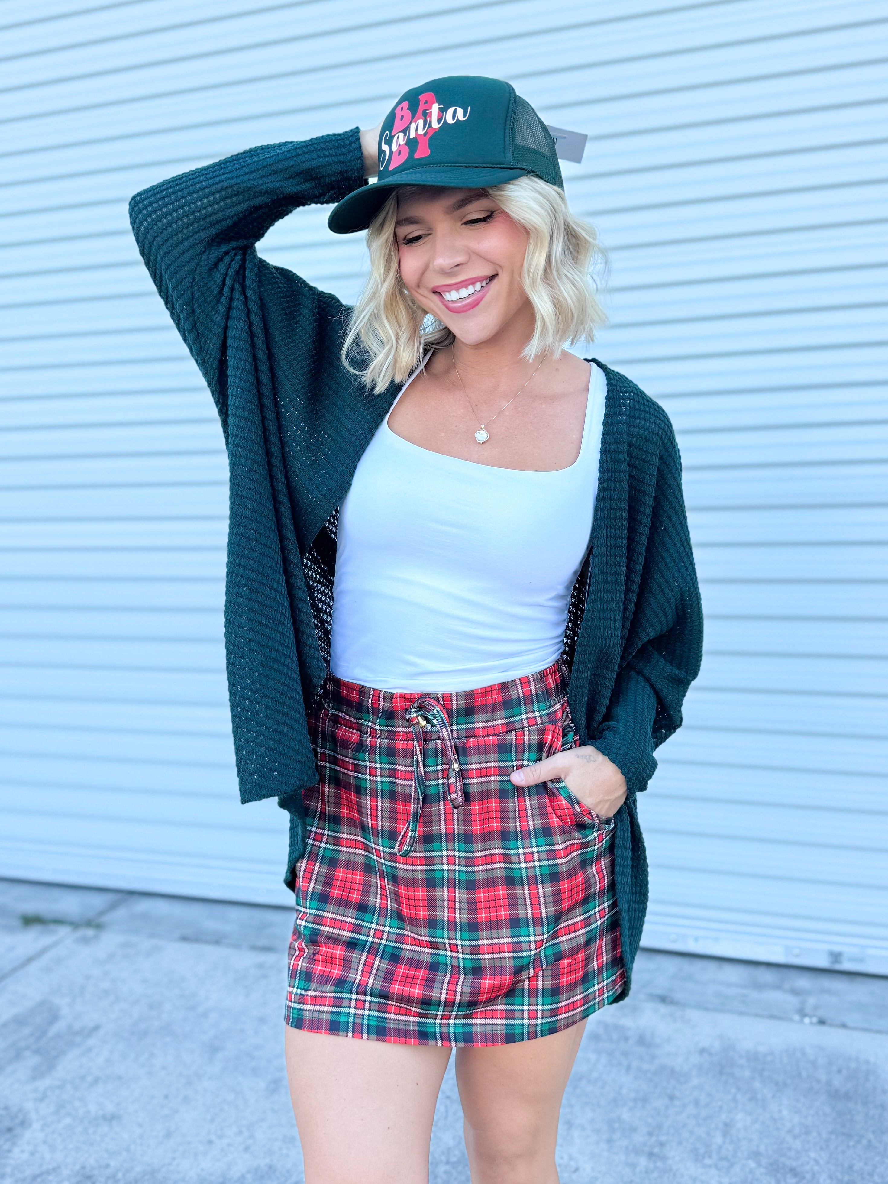 Christmas Plaid Skort-170 Skort/ Skirt-JESS LEA-Heathered Boho Boutique, Women's Fashion and Accessories in Palmetto, FL