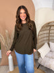 The Simple Things Long Sleeve Top-120 LONG SLEEVE TOPS-ZENANA-Heathered Boho Boutique, Women's Fashion and Accessories in Palmetto, FL