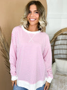 The Weekend Mood Striped Top-120 LONG SLEEVE TOPS-ZENANA-Heathered Boho Boutique, Women's Fashion and Accessories in Palmetto, FL