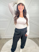 Places To Be Joggers-150 PANTS-White Birch-Heathered Boho Boutique, Women's Fashion and Accessories in Palmetto, FL