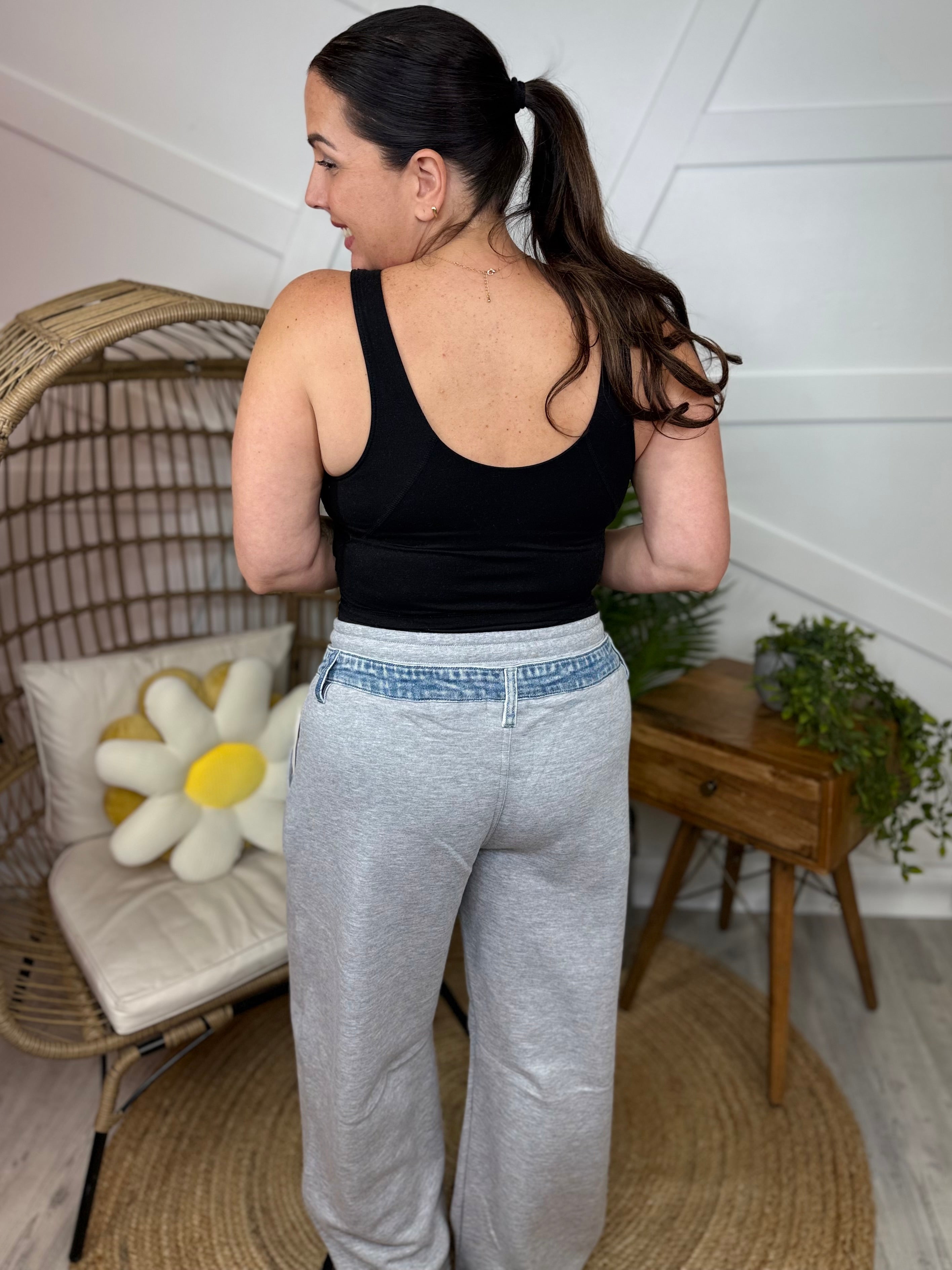 Coastal Ease Barrel Pants by Risen-150 PANTS-Risen Jeans-Heathered Boho Boutique, Women's Fashion and Accessories in Palmetto, FL