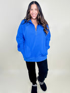 Henley Quarter Zip-120 Long Sleeve Tops-Very J-Heathered Boho Boutique, Women's Fashion and Accessories in Palmetto, FL