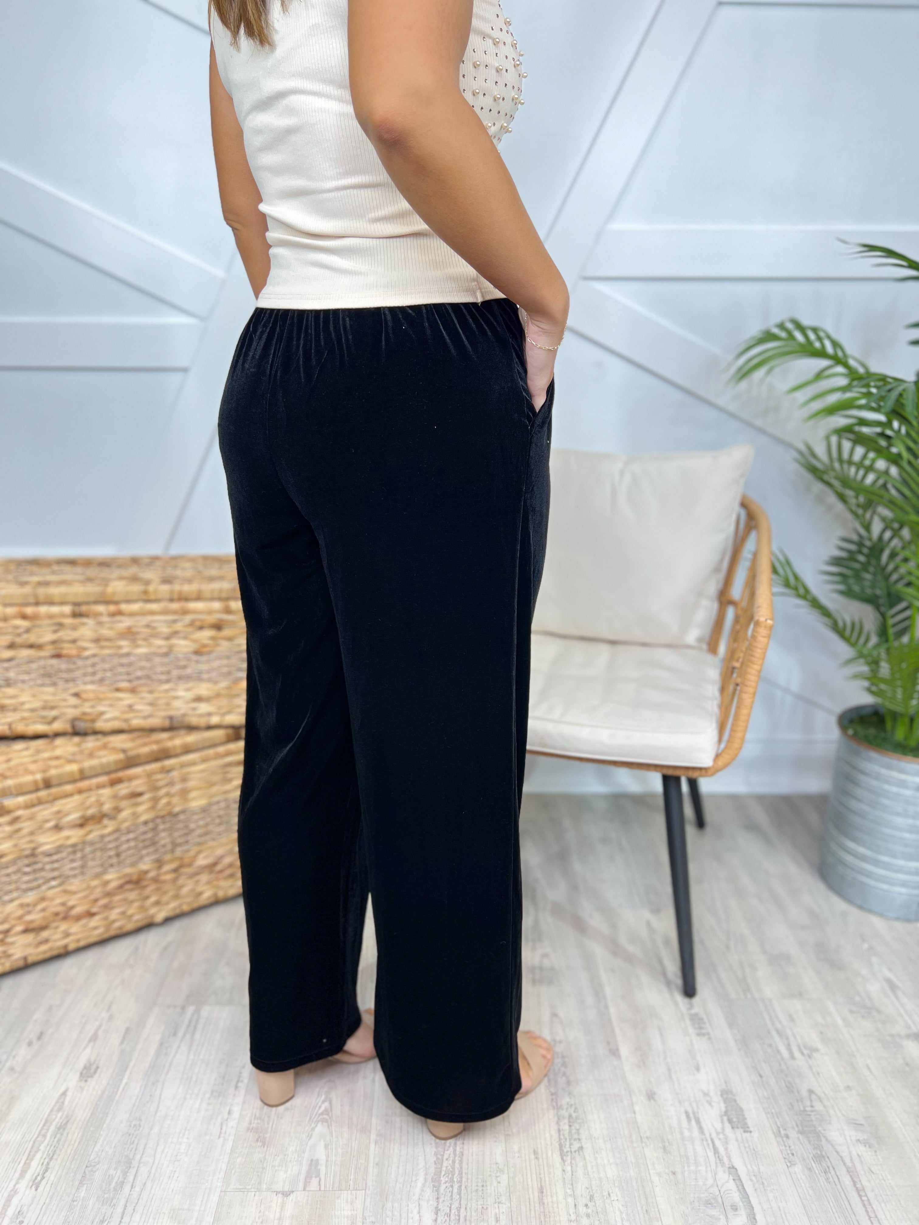 Sinatra Palazzo Pants-150 PANTS-Oddi-Heathered Boho Boutique, Women's Fashion and Accessories in Palmetto, FL