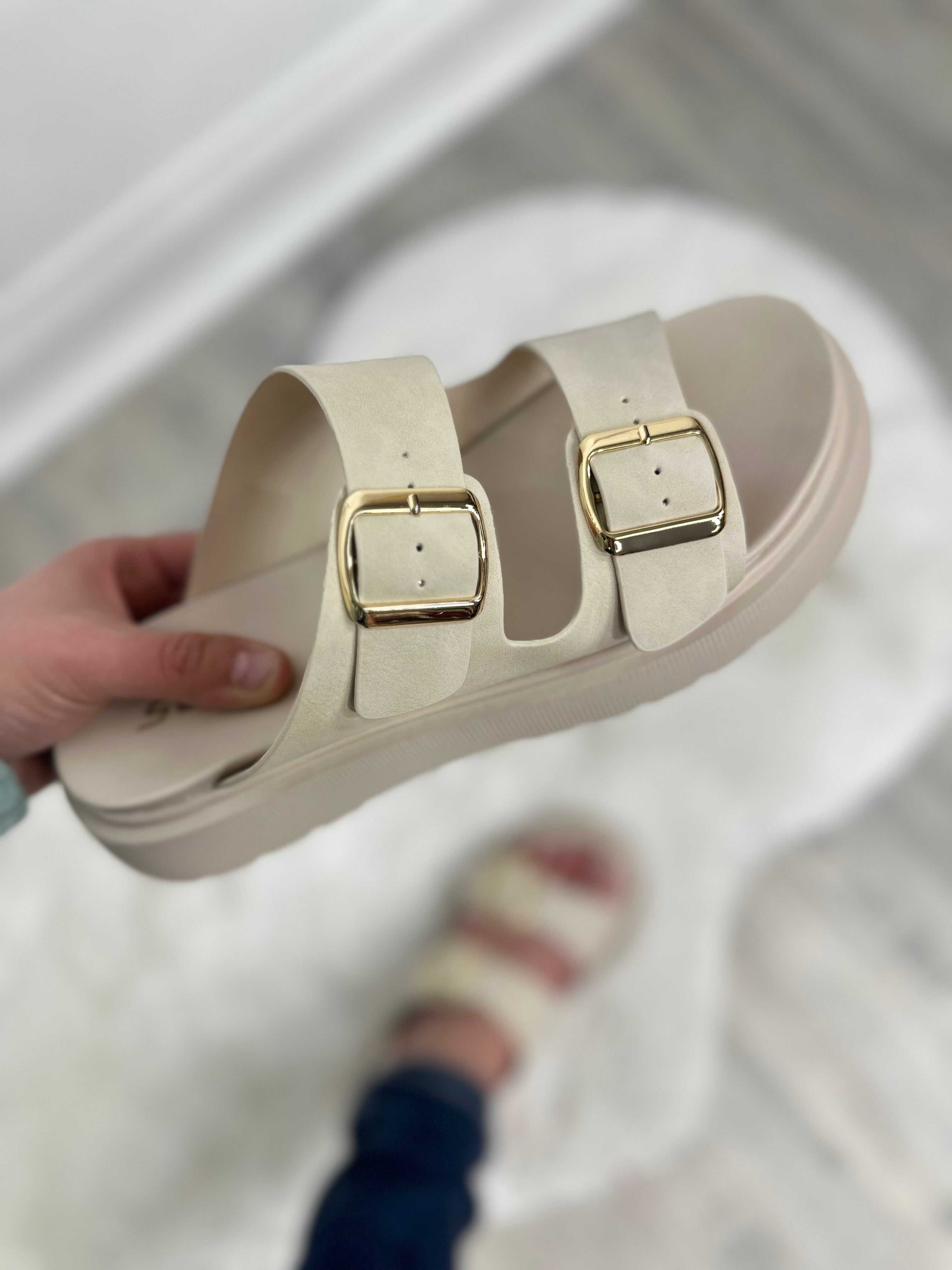 Uberta Sandal - Beige-350 Shoes-Fortune Dynamic-Heathered Boho Boutique, Women's Fashion and Accessories in Palmetto, FL