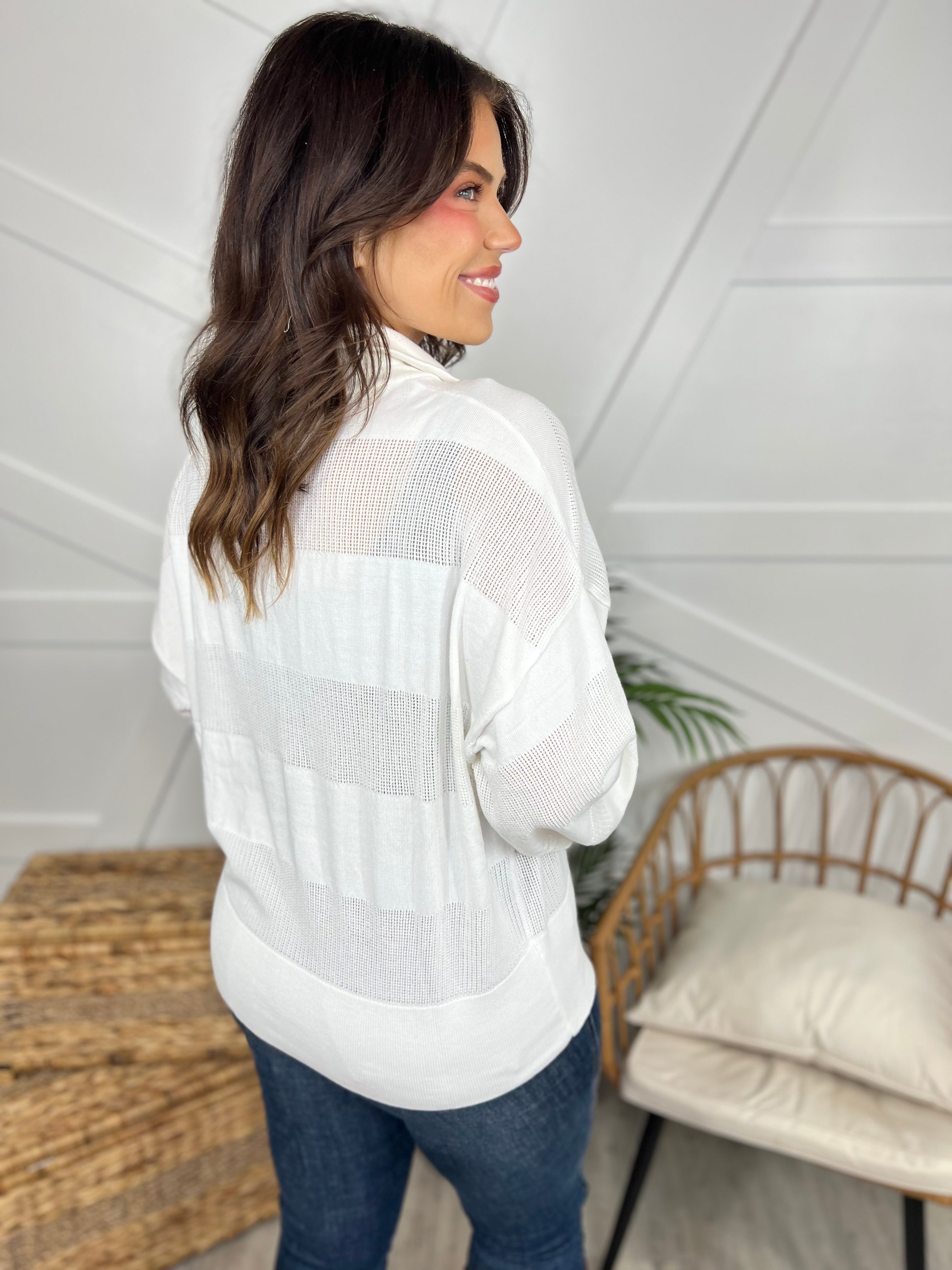 More To See Pullover-120 Long Sleeve Tops-White Birch-Heathered Boho Boutique, Women's Fashion and Accessories in Palmetto, FL