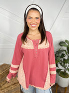 Meadow Daydream Long Sleeve Top-120 Long Sleeve Tops-Pol-Heathered Boho Boutique, Women's Fashion and Accessories in Palmetto, FL