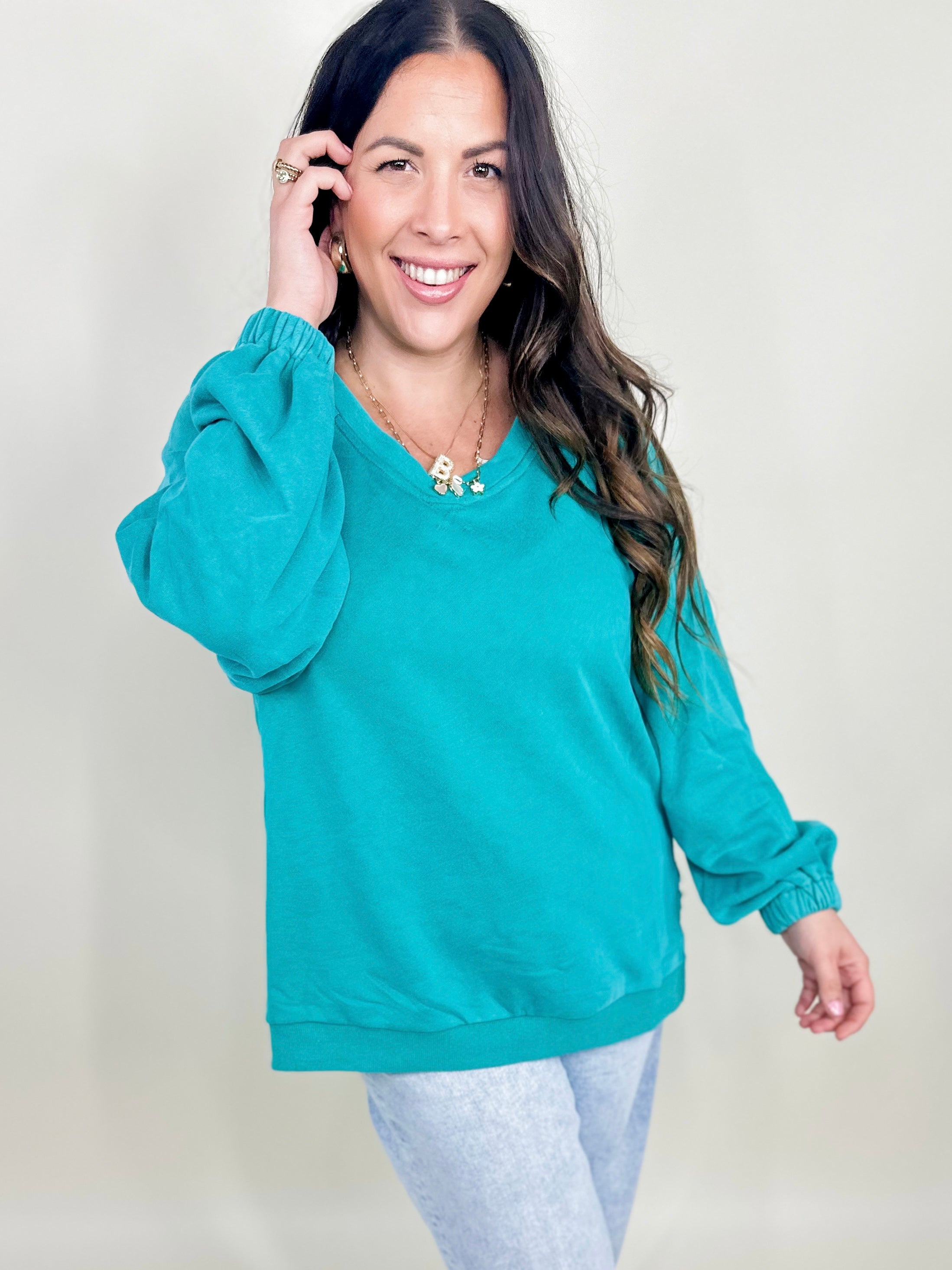 RESTOCK : Got Your Back Long Sleeve Top-120 Long Sleeve Tops-Pol-Heathered Boho Boutique, Women's Fashion and Accessories in Palmetto, FL