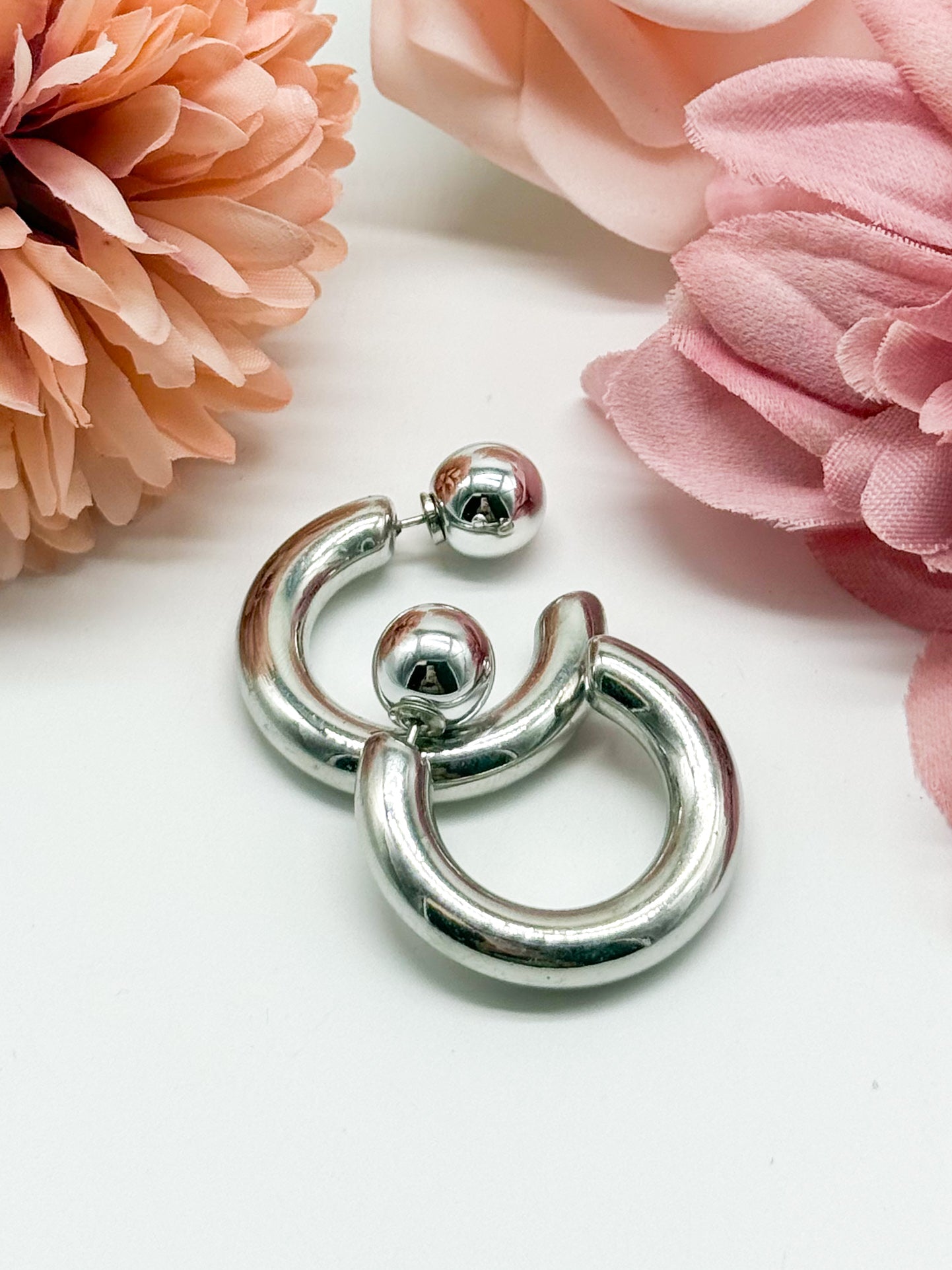 Thick and Bold Hoop Earring-310 Jewelry-RM Manufacturing-Heathered Boho Boutique, Women's Fashion and Accessories in Palmetto, FL