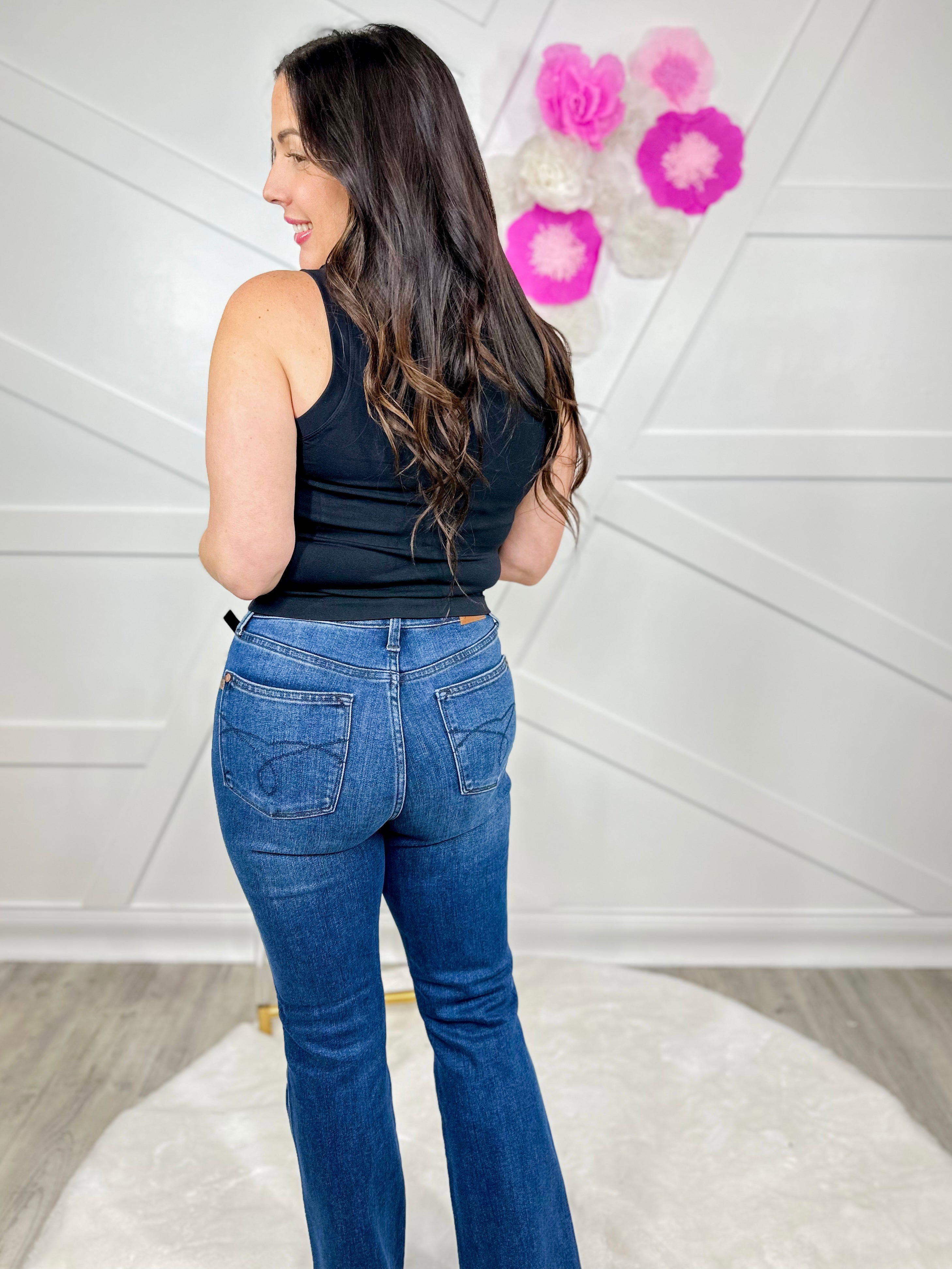 Short Homegrown Tummy Control Bootcut by Judy Blue - Short-190 Jeans-Judy Blue-Heathered Boho Boutique, Women's Fashion and Accessories in Palmetto, FL