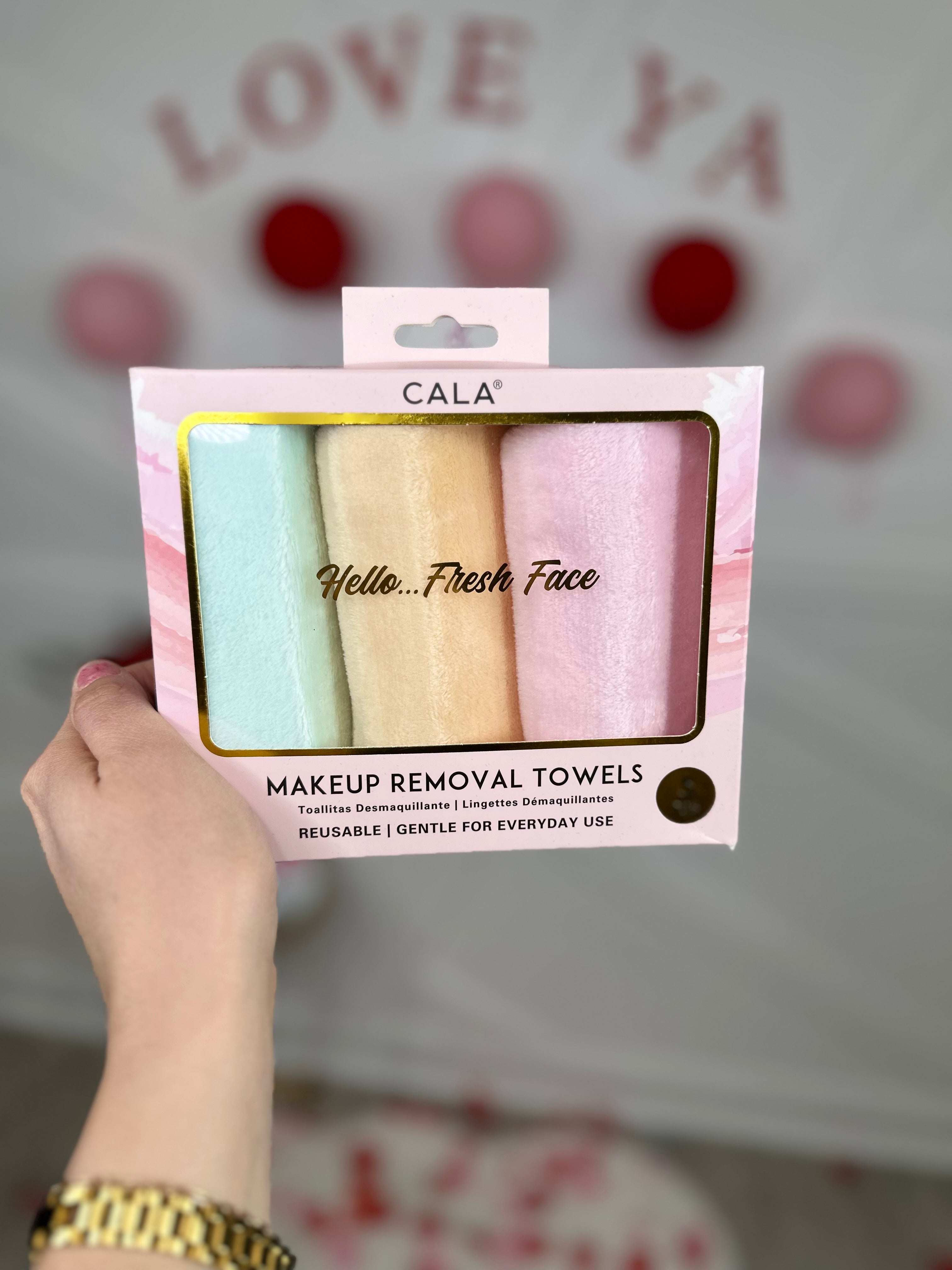 Cala Makeup Cleansing Facial 3 PC Towel Set-310 Jewelry-Joia Trading-Heathered Boho Boutique, Women's Fashion and Accessories in Palmetto, FL