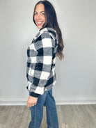 Double Take Full Size Plaid Long Sleeve Hooded Coat-Layers-Trendsi-Heathered Boho Boutique, Women's Fashion and Accessories in Palmetto, FL