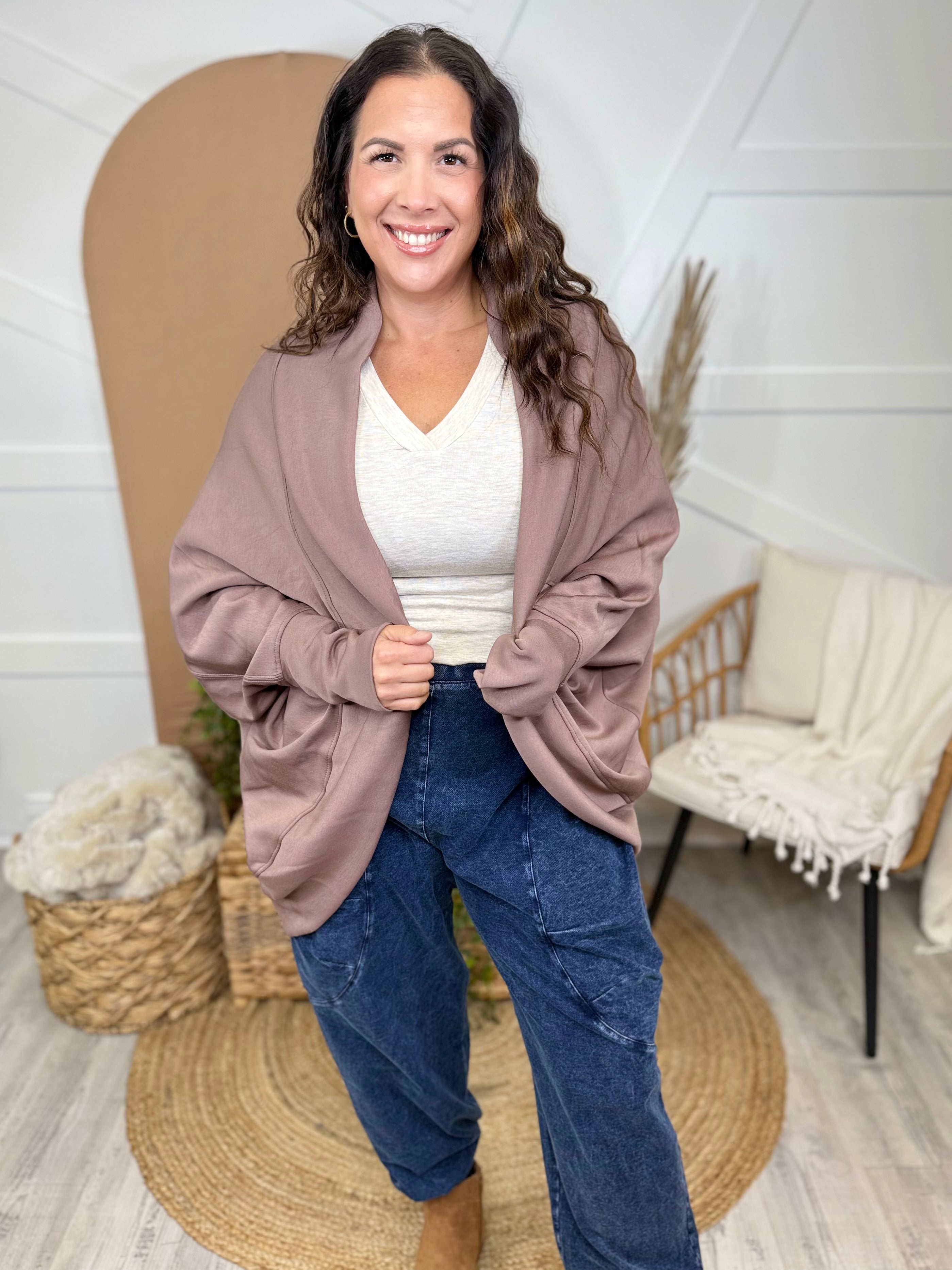 BLACK FRIDAY: Elevated Cardigan-220 Cardigans/ Kimonos-MONO B-Heathered Boho Boutique, Women's Fashion and Accessories in Palmetto, FL
