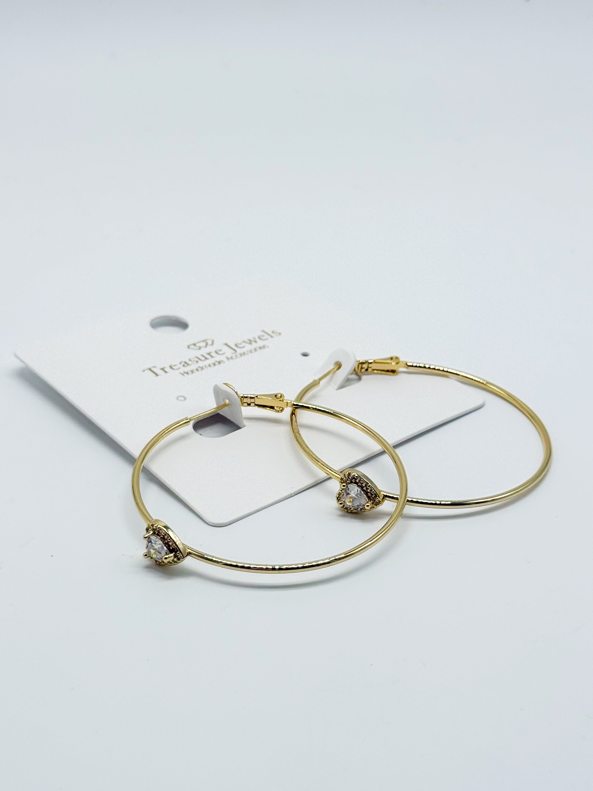 DOORBUSTER: Radiance Heart Hoop-310 Jewelry-Treasure Jewels-Heathered Boho Boutique, Women's Fashion and Accessories in Palmetto, FL