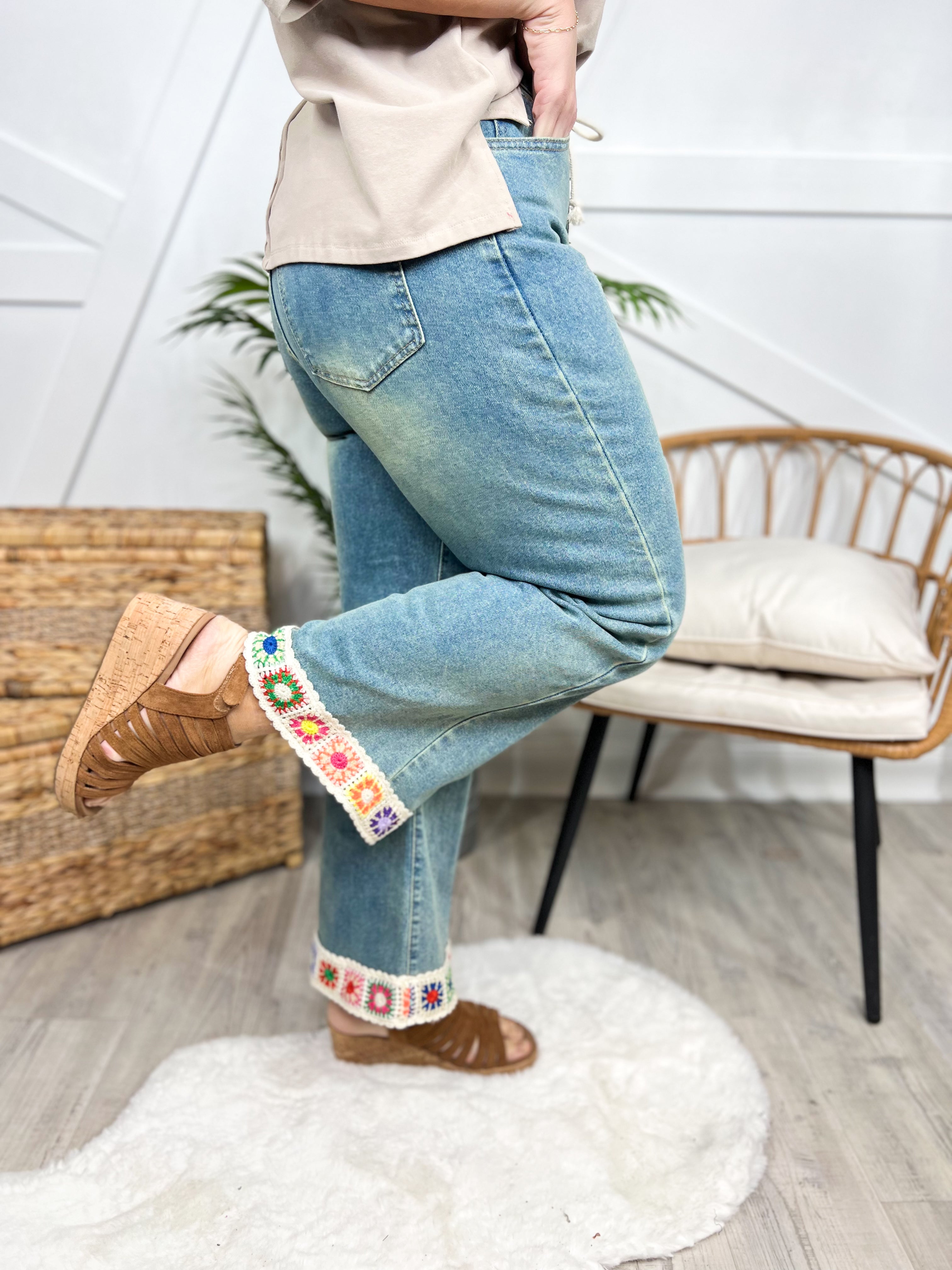 Oh Happy Days Jeans-190 Jeans-Davi & Dani-Heathered Boho Boutique, Women's Fashion and Accessories in Palmetto, FL