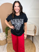 Mama With Bling Graphic Tee-130 Graphic Tees-Lucky & Blessed Life-Heathered Boho Boutique, Women's Fashion and Accessories in Palmetto, FL