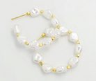 New Pearl Hoop-310 Jewelry-Treasure Jewels-Heathered Boho Boutique, Women's Fashion and Accessories in Palmetto, FL