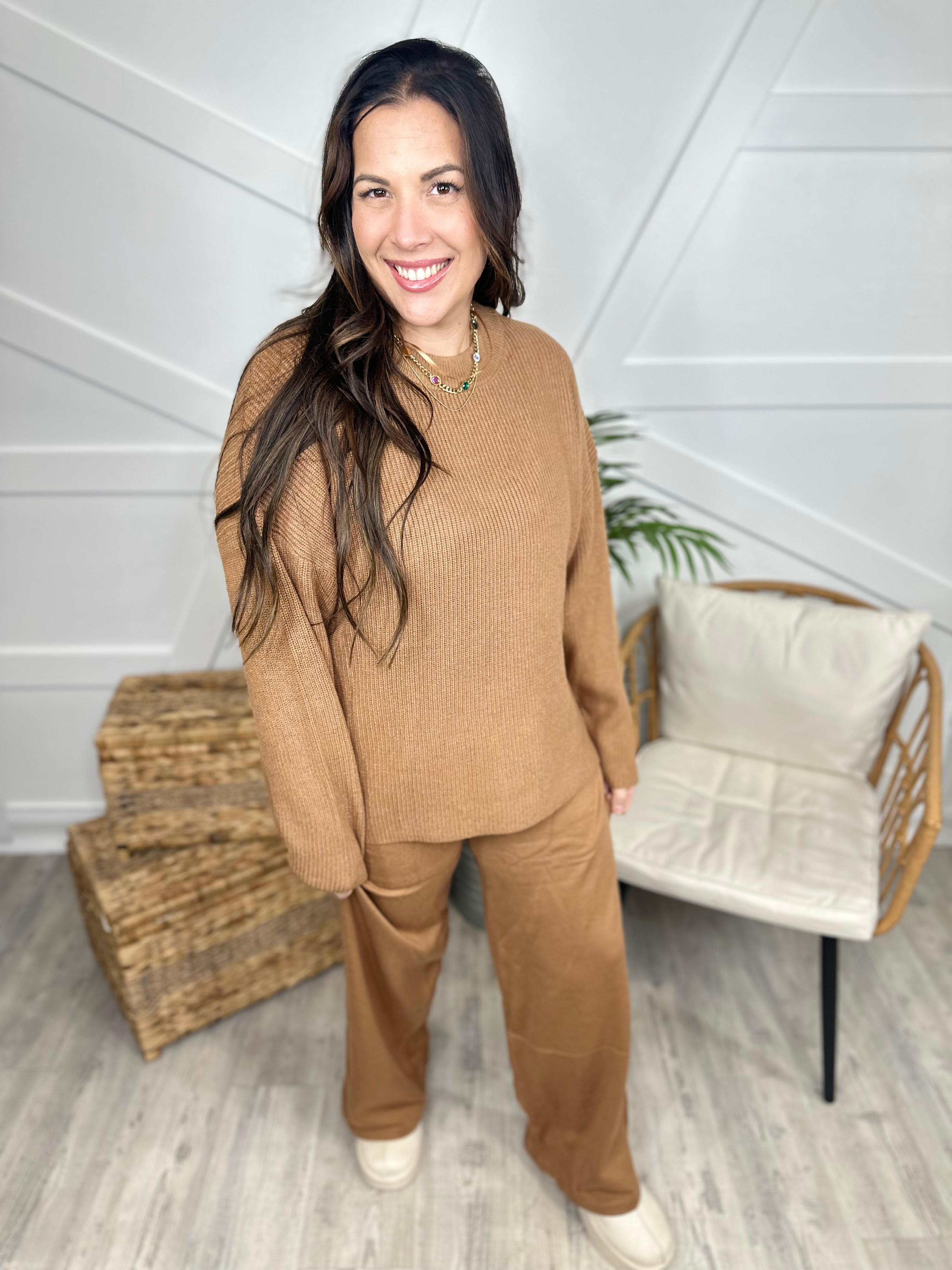 RESTOCK: Everyday Sweater Set-240 Activewear/Sets-Rae Mode-Heathered Boho Boutique, Women's Fashion and Accessories in Palmetto, FL