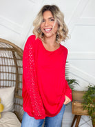 Leave It To Me Long Sleeve Top-120 Long Sleeve Tops-VOCAL-Heathered Boho Boutique, Women's Fashion and Accessories in Palmetto, FL