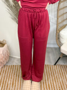 Weekend Traveler Set - Cabernet-240 ACTIVEWEAR/SETS-DEAR SCARLETT-Heathered Boho Boutique, Women's Fashion and Accessories in Palmetto, FL