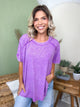 Restock: Conquer The Weekend Top-110 SHORT SLEEVE TOP-ZENANA-Heathered Boho Boutique, Women's Fashion and Accessories in Palmetto, FL