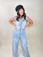 RESTOCK : The Icon Denim Jumpsuit-230 Dresses/Jumpsuits/Rompers-BlueVelvet-Heathered Boho Boutique, Women's Fashion and Accessories in Palmetto, FL