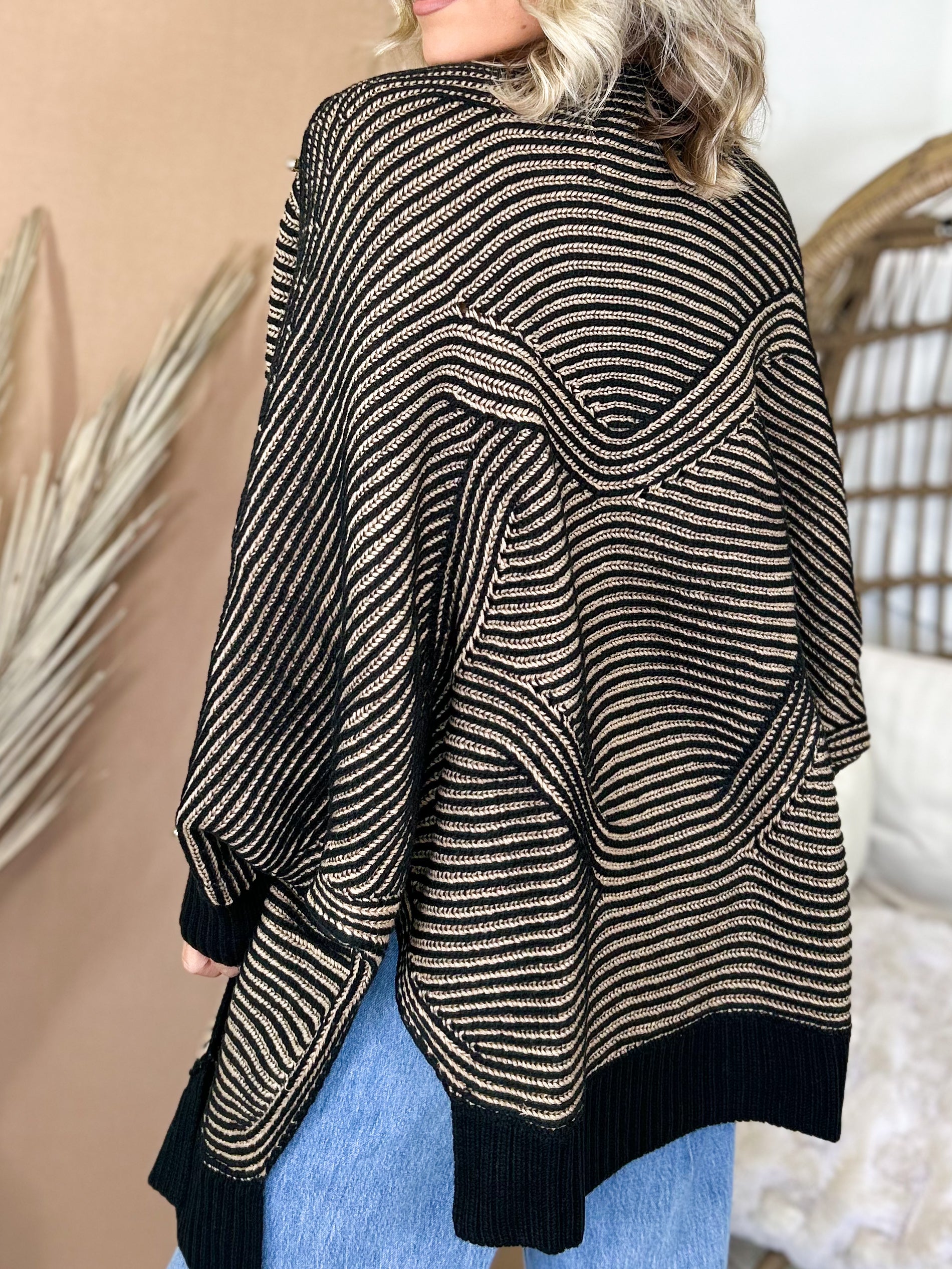Make A Statement Cardigan-Cardigan/Kimono-Pebby Forevee-Heathered Boho Boutique, Women's Fashion and Accessories in Palmetto, FL