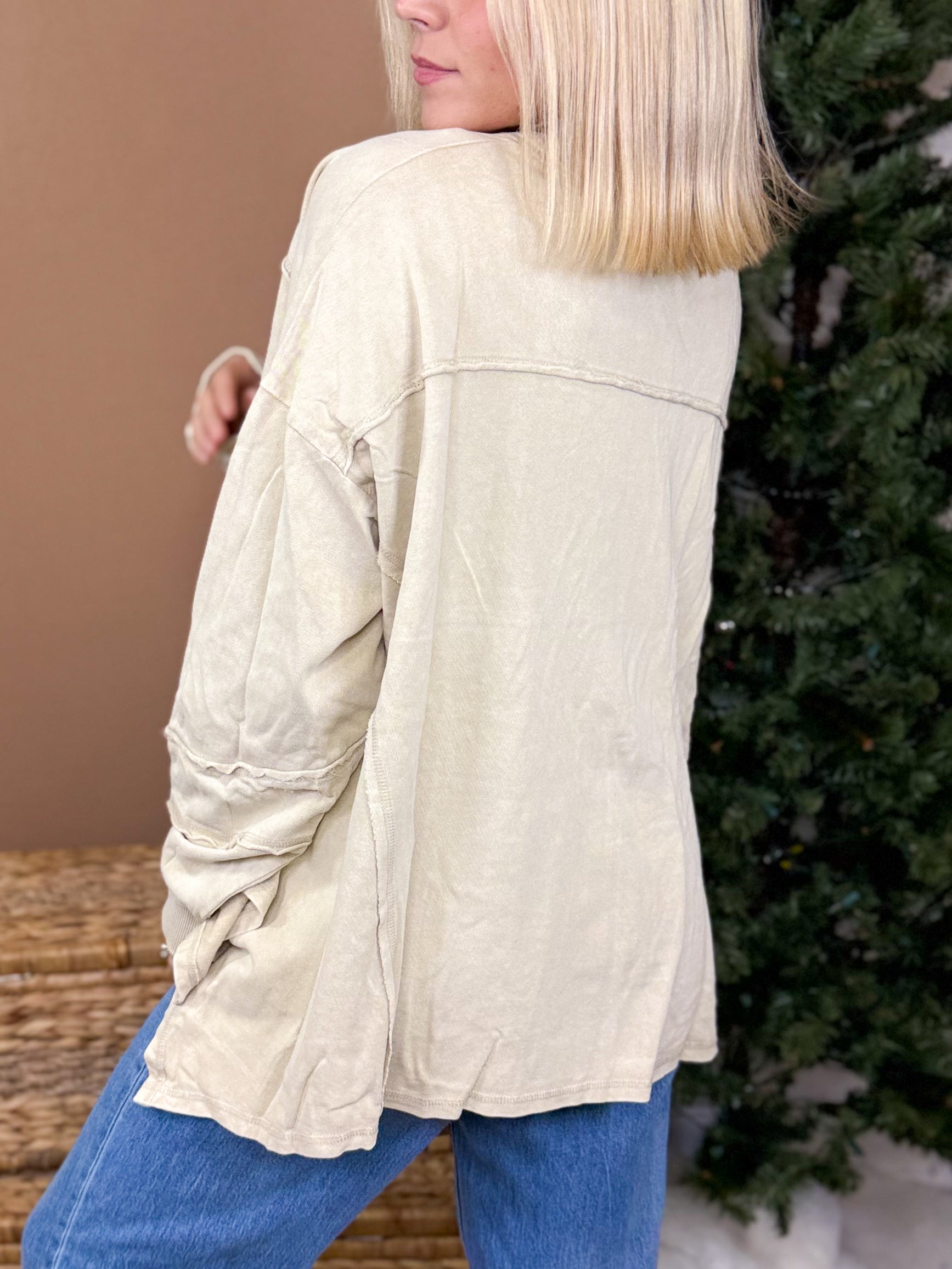 Black Friday: Did It My Way Top-120 Long Sleeve Tops-Easel-Heathered Boho Boutique, Women's Fashion and Accessories in Palmetto, FL