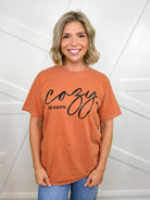 Cursive Cozy Season Graphic Tee - Yam-130 Graphic Tees-Heathered Boho-Heathered Boho Boutique, Women's Fashion and Accessories in Palmetto, FL