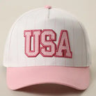 USA Pinstripe Trucker Hat-330 Headwear-Fashion City-Heathered Boho Boutique, Women's Fashion and Accessories in Palmetto, FL