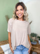 Restock: Conquer The Weekend Top-110 SHORT SLEEVE TOP-ZENANA-Heathered Boho Boutique, Women's Fashion and Accessories in Palmetto, FL