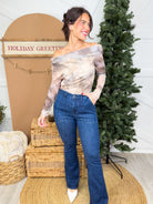 Bet On It Mesh Top-120 LONG SLEEVE TOPS-Blue Blush-Heathered Boho Boutique, Women's Fashion and Accessories in Palmetto, FL